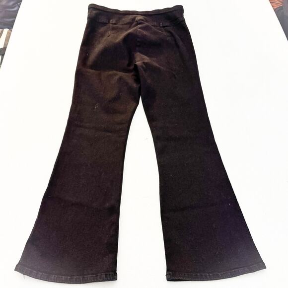 Frame JCMB631 Black Flare Jegging Pull On Stretch Denim Jeans Sheen Noir Size 2 - Picture 3 of 8